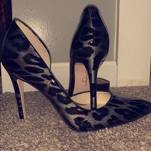 Jessica Simpson cheetah print high heels